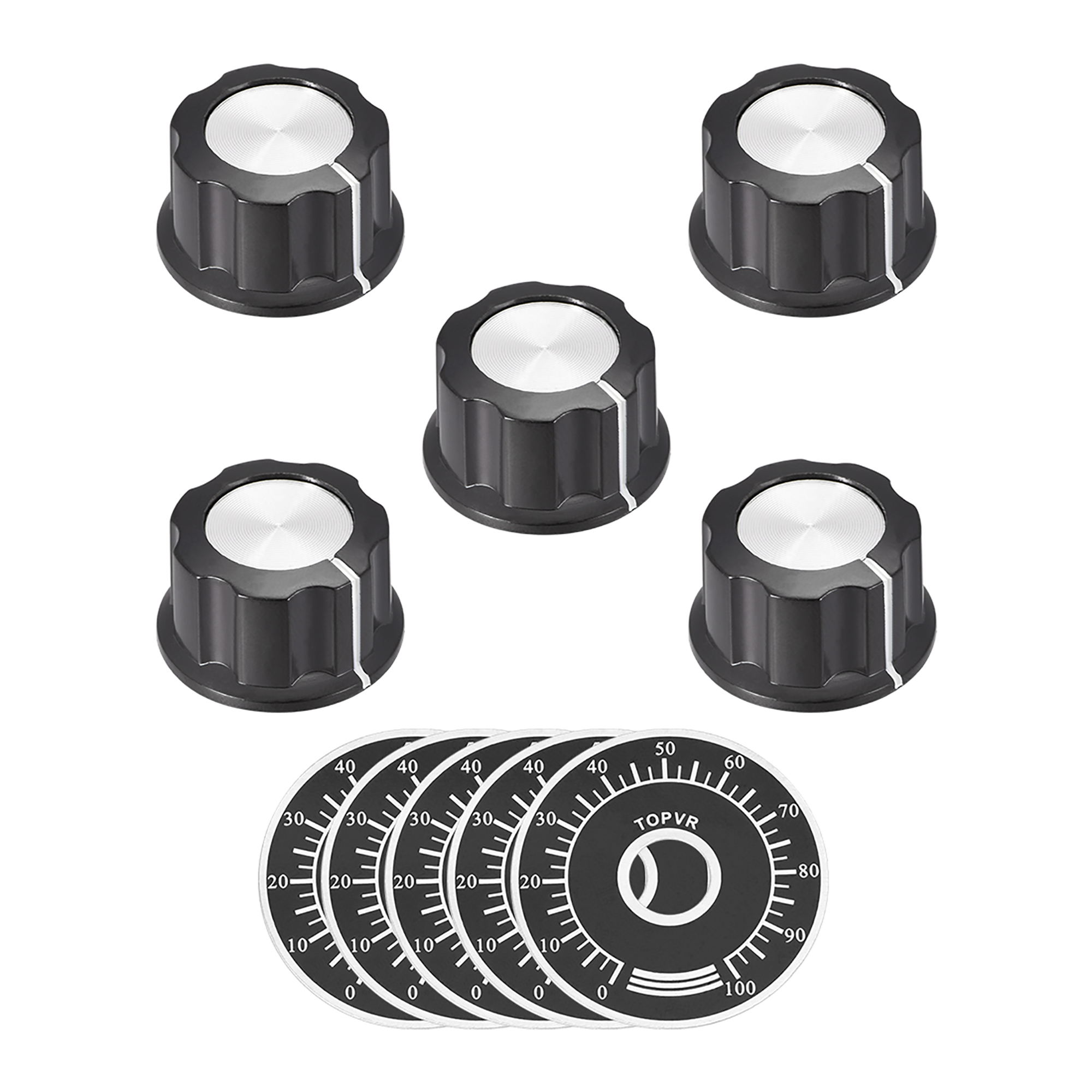 Potentiometer Rotary Knob 6mm Insert Shaft with 40mm 0100 Dial Face