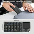 thumbnail image 2 of This mini wireless keyboard features a white/7-color backlit touchpad, mouse, and flashlight. It's portable and stylish, suitable for PCs, tablets, TVs, and smartphones, and perfect for travel, offic, 2 of 24