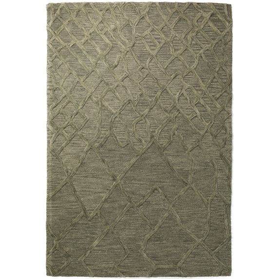 Dalyn Mojave Area Rug MJ1 Mj1 Charcoal Charcoal Waves Diamonds