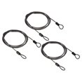 thumbnail image 1 of Unique Bargains Security Cable 2.5mm x 1.5m/5ft Coated Luggage Lock Wire Rope with Double Loop, Gray, 3 Pack, 1 of 5