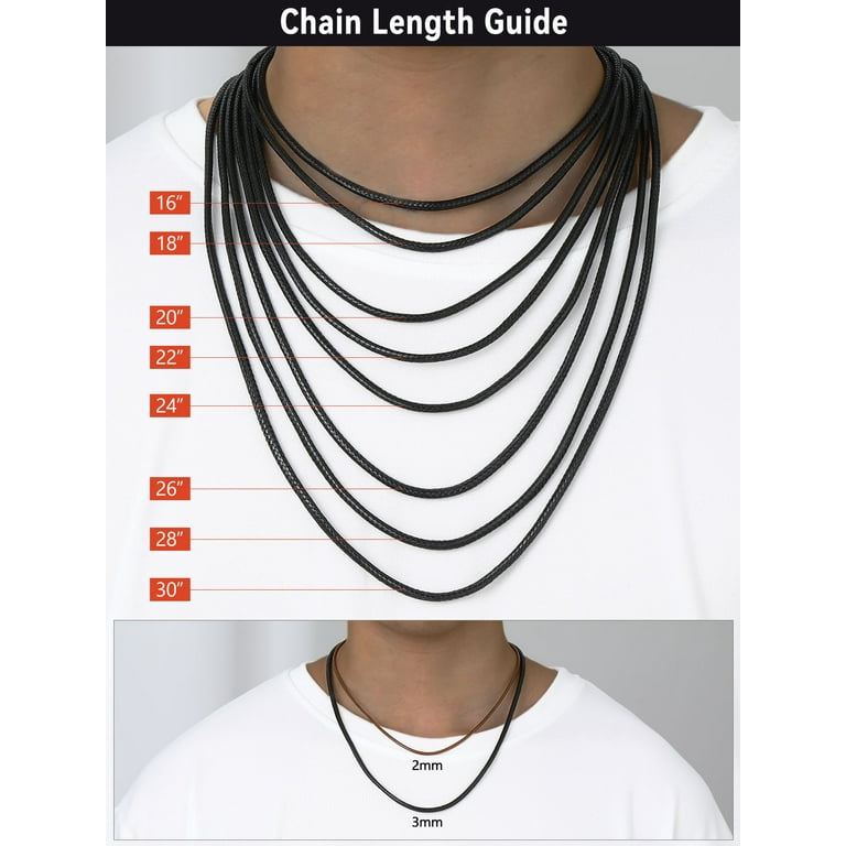 FaithHeart Braided Leather Cord Necklace for Men Women