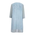 thumbnail image 5 of JURANMO Womens Flowy Floral Dresses with Jacket 2 Piece Sets 3/4 Sleeve Sheer Chiffon Summer Cocktail Wedding Guest Dress Holiday Outfits Sky Blue XXXXL Prime By Hour, 5 of 9