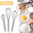thumbnail image 2 of Stainless Steel Whisks, Kitchen Whisks 8" 10" 12" Balloon Wire Whisk For Blending, Whisking, Beating, Stirring (3 Pa), 2 of 4