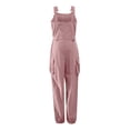 thumbnail image 4 of LEEYNEER Women Loose Dungarees Loose Long Pockets Rompers Jumpsuit Pants Trousers, 4 of 6