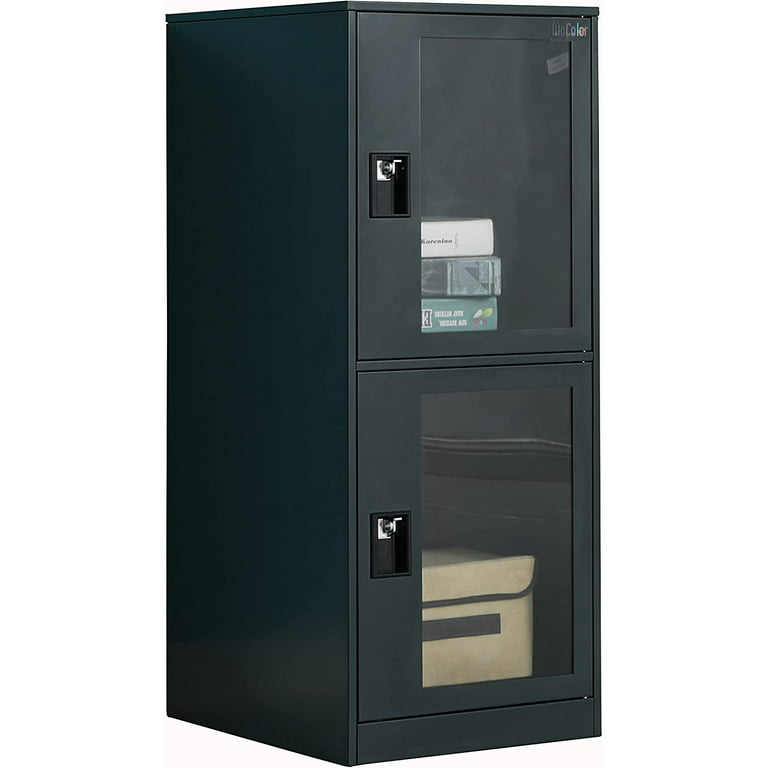MECOLOR Vertical Single Tier Small Locker with Padlock latche 2