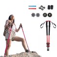 thumbnail image 1 of Yatta Life Bâtons de Randonnée Pro Adventure pour Randonnée, Bâtons de Marche pour Voyage avec Poignée Eva, Rouge, 1 of 7