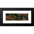 thumbnail image 2 of Tadeusz Makowski 14x7 Black Modern Framed Museum Art Print Titled - Landscape with a Bridge and Cows (Espaly) (1920), 2 of 5