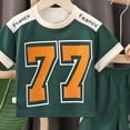 thumbnail image 5 of Ulanda Boys 2 Piece Outfits Short Sleeve Matching Short Sets Summer Athletic Clothes Basketball Jerseys Quick Dry (Green, 7-8 Years), 5 of 5
