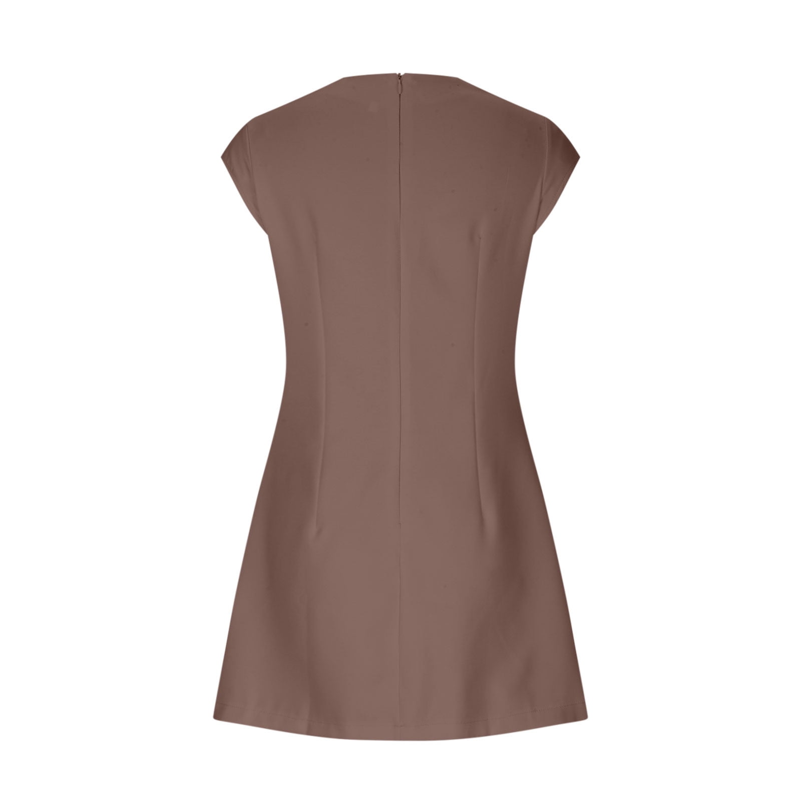 Hvot&aat Women's Wear to Work Dress Elegant Summer Cap Sleeve A Line Mini Dress for Office Lady Casual