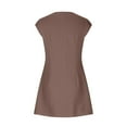 thumbnail image 5 of jobturf Cocktail Dresses for Women Cap Sleeve Mock Neck Slim Fit A Line Mini Dress Graduation Dress Summer Bodycon Corset Party Club Dress with Pocket, 5 of 6