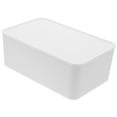 thumbnail image 1 of Dispensador de toallitas de plástico blanco con tapa para baño y almacenamiento de toallitas para bebés Contenedor de toallitas para bebés Estuche de toallitas Estuche de almacenamiento de toallitas, 1 of 7