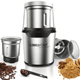 thumbnail image 1 of LINKChef Coffee Grinder, Spice Grinder with 4 Blades for Coffee Beans, Spice, Tea - New (Silver), 1 of 6