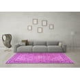 thumbnail image 3 of Ahgly Company Indoor Square Persian Purple Traditional Area Rugs, 5' Square, 3 of 4