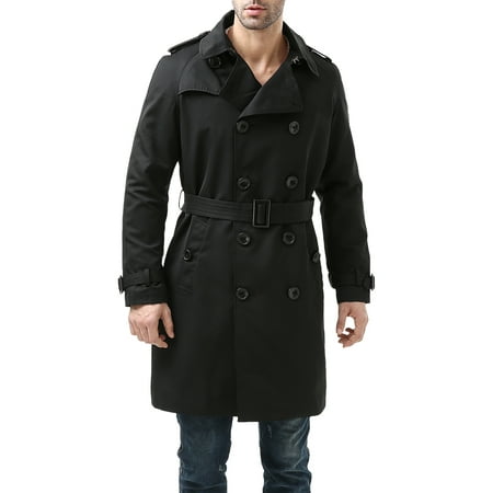BGSD - BGSD Waterproof Classic Double Breasted Trench Coat for Men with ...