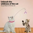 thumbnail image 4 of Cat Collar Toy, Cat Feather Neck Collar Toy with 9 Replacement Refills, Interactive Self Playing Toys with Bell for Indoor Kittens Small Animals,Gifts for Pets and Pet Lovers(Blue,12.8Inch), 4 of 6