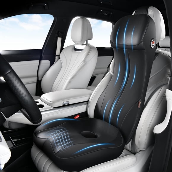 Almohadilla para asiento de auto Coverado con soporte lumbar de espuma viscoelástica