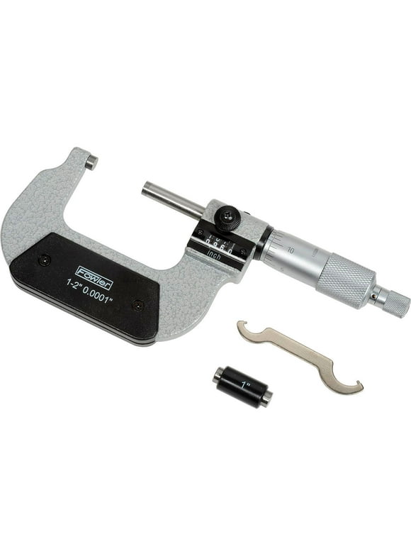 Fowler 52-224-002-1 1-2"" Mechanical Outside Micrometer W/ Ratchet Stop Thimble