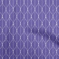 thumbnail image 1 of oneOone Silk Tabby Purplish Blue Fabric Geometric Ogee Sewing Craft Projects Fabric Prints by Yard 42 Inch Wide, 1 of 4