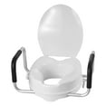thumbnail image 3 of VEVOR Raised Toilet Seat with Arms, 300 lbs Load Capacity, 4-Inch Lift Height, Widened Commode Elevated Toilet Seat Riser with Padded Handles for Seniors, Elderly, Handicap, Disabled, and Adults Use, 3 of 9
