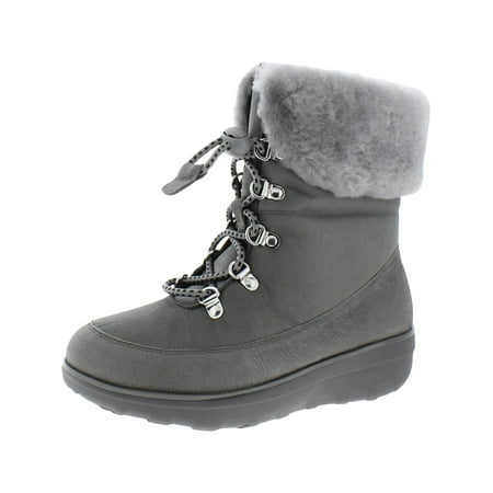 

Fitflop Womens Holly Faux Fur Lined Winter Boots Gray 6 Medium (B M)