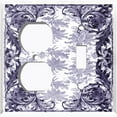 thumbnail image 4 of Metal Light Switch Plate Cover Elegant Black and White Grape Vine Damask Frame FRA052, 4 of 13