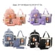 thumbnail image 5 of Qarigey escolar multifuncional con bolsas adicionales para estudiantes Bolsas para la escuela escolar Mochilas púrpura, 5 of 6