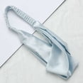 thumbnail image 3 of Korean Style Satin Headband for Everyday Home and Casual Wear — Soft Elastic Hair Band for Washing Face and Bathing, Light Blue, 3 of 3