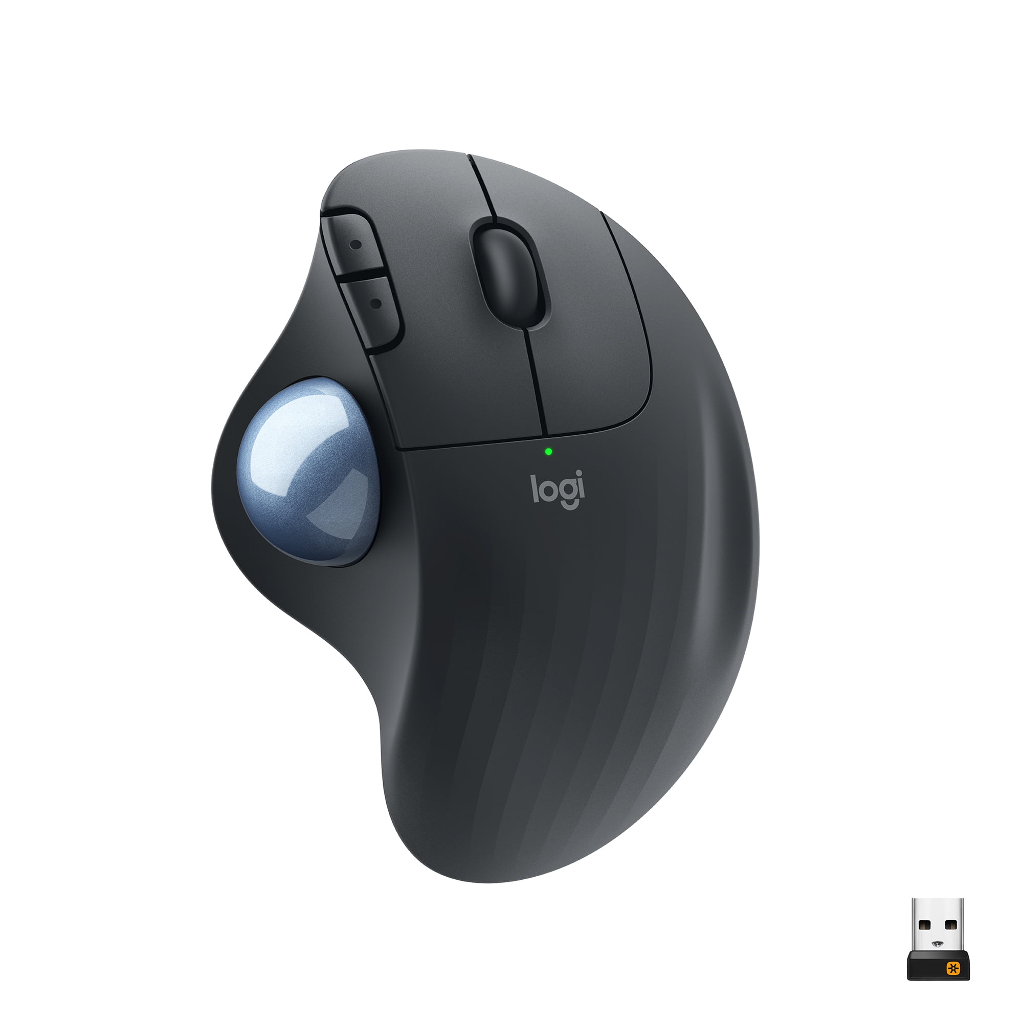 Fordøjelsesorgan Produktiv Bøje Logitech ERGO M575 Wireless Trackball Mouse, Easy thumb control, Precision  and smooth tracking, Ergonomic comfort design, Windows/Mac, Bluetooth, USB  - Graphite - Walmart.com
