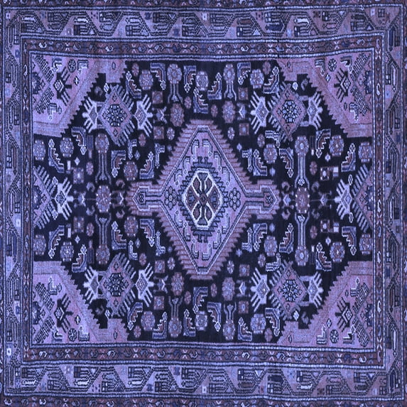 Ahgly Company Indoor Square Persian Blue Traditional Area Rugs, 8' Square