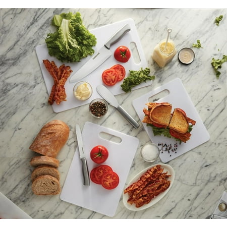 - Farberware 3-Piece Poly Cutting Board Set Assorted Sizes