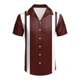 thumbnail image 4 of BOBOGOJP Mens Casual Button Down Shirts Short-Sleeve Button Down Plaid Shirt Workshirt,Red S, 4 of 4