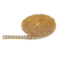 thumbnail image 2 of Xingzhi 1 Yard Rhinestone Close Chain Trim for Jewelry Craft Gold White Diamond, 2 of 9