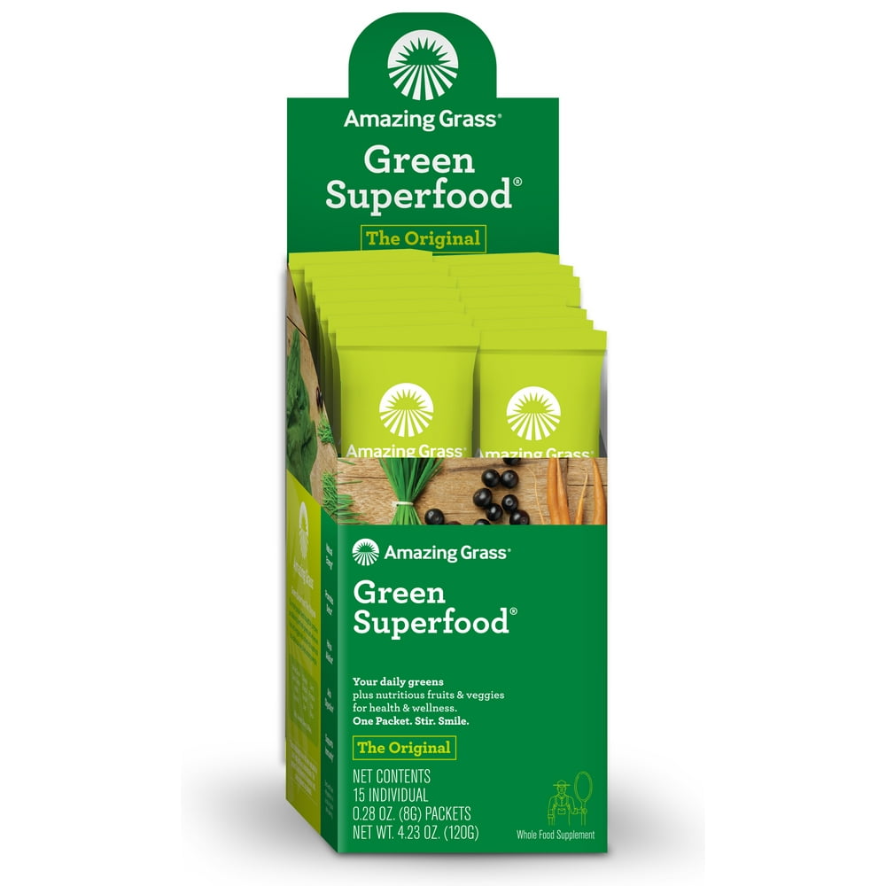 Amazing Grass Green Superfood Powder, Original, 15 Packets Walmart