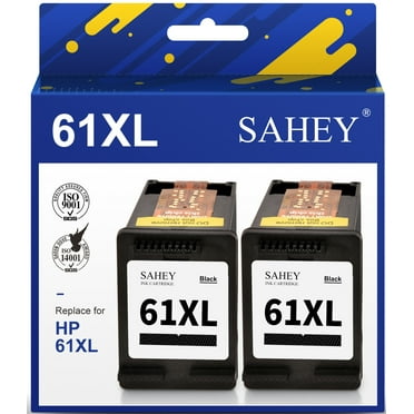 61XL Ink Cartridges for HP 61 Ink Cartridge for HP 61 Black Ink Cartridge 61 Printer Ink for HP Envy 4500 Deskjet 1000 1056 1510 1512 1010 1055 OfficeJet 4630 Printer(2 Black)