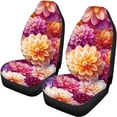 thumbnail image 5 of Pzuqiu Dahlia Pattern Seat Protection Cover Durable, Suitable for Auto Seats SUV Seats Vehicle Seats, Front and Rear Seat Cover Set for Most Sedans Cars, 5 of 10