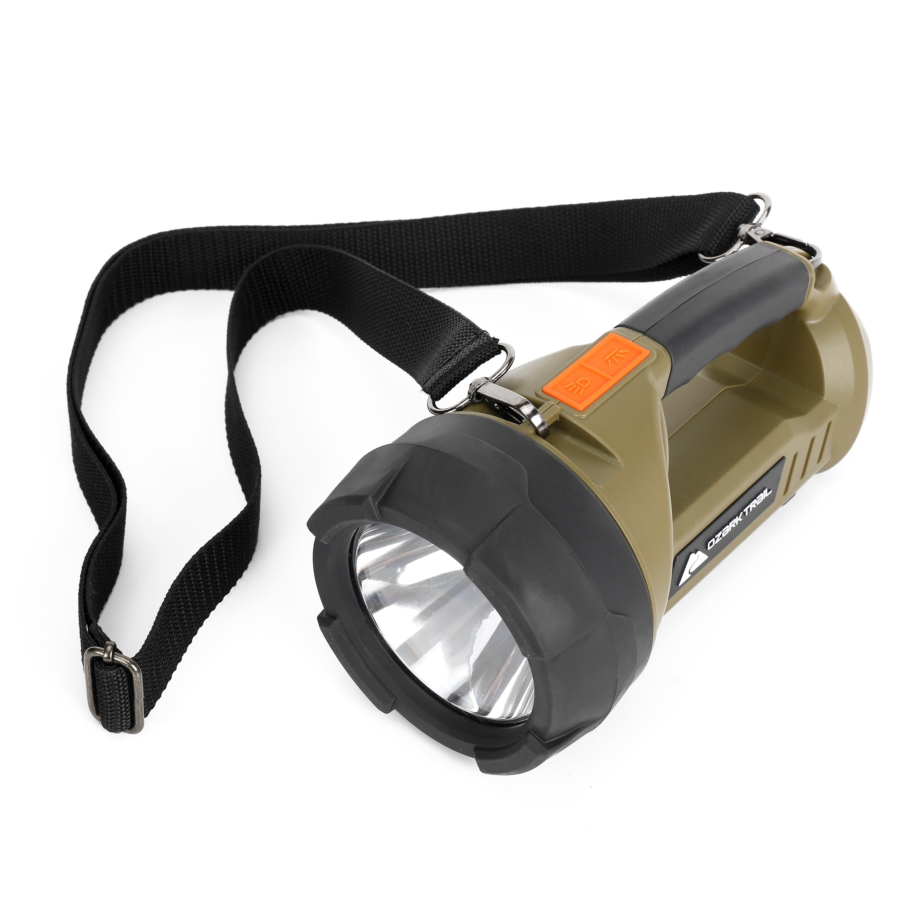 Ozark Trail LED 4000 Lumen Dual Source Rechargeable Flashlight, with 5000 mAh Power Bank, Olive