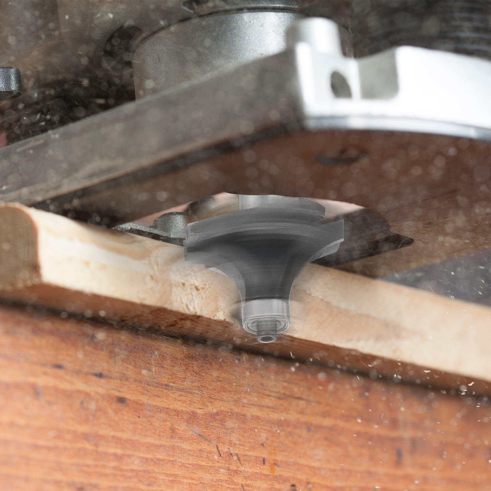 Uxcell Roundover Router Bit 1/2 Shank 9/16" Radius Alloy Steel Tip with Bearing Black