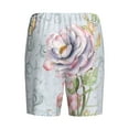 thumbnail image 4 of Picia Vintage Rose Pajama Shorts for Men, Men's Pajama Bottoms, Sleepwear,Short Pajama Pants-3X-Large, 4 of 9