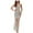 Silver, variant on Evening Dress for Women Banquet Elegant Round Neck Sleeveless Sequin Temperament Mesh Hem Sexy Party Slim Dress