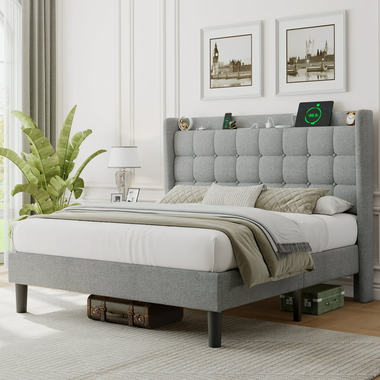 Ctastay 160x200 Letto Matrimoniale letto Imbottito con Contenitore