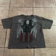 thumbnail image 1 of JUNWELL T-Shirt d'Été pour Femmes Col Rond Imprimé Vintage Manches Courtes Respirant Tendances Y2k Ajusté, 1 of 6