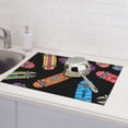 thumbnail image 6 of Skateboard Pattern Retro Large Kitchen Drying Mat 18x24 Inch Ultra Absorbent Dish Drying Mats Foldable Countertop Protector, 6 of 8
