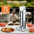 thumbnail image 2 of 15LBS/7L Sausage Stuffer,Manual Sausage Maker Machine,Heavy Duty Stainless Steel Sausage Filler with 4 Stuffing Tubes,Meat Stuffer with Dual Speed for Commercial and Home Use, 2 of 8