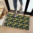 thumbnail image 2 of Yellow Lemon Fruit Flowers Black Pattern Door Rugs,Washable Non Slip Door Mats Indoor,Decorative Door Mats,Entry Mat Indoor for Entrance,Bedroom,Kitchen,Bathroom,16"x24", 2 of 6