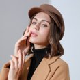 thumbnail image 2 of Sombrero JAMW Boina de otoño e invierno para mujer camello, 2 of 5
