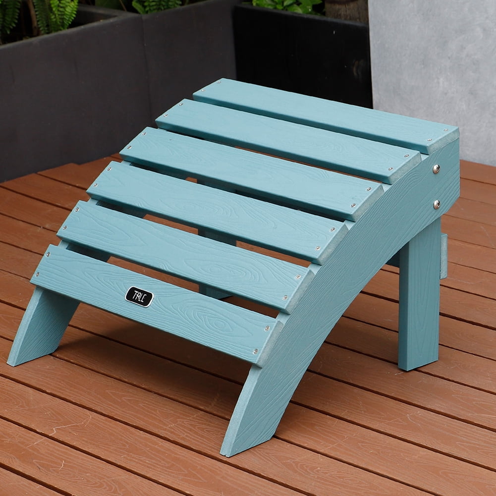 Kepooman Adirondack Footstool for Fade-Resistant Footstool for Outdoor Patio, Deck, Garden, Porch and Lawn, Blue