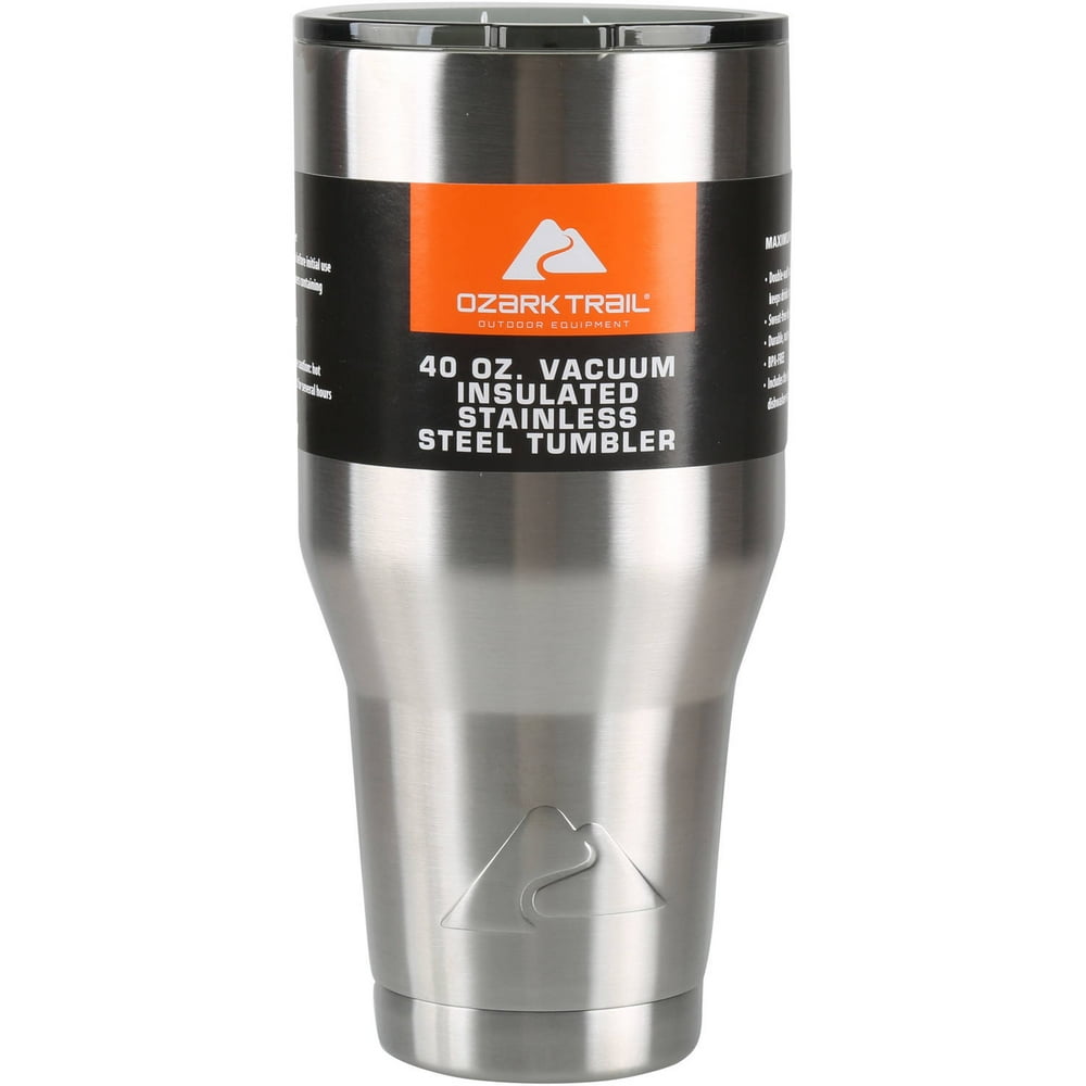 Ozark Trail 40 oz Vacuum Insulated Stainless Steel Tumbler Walmart