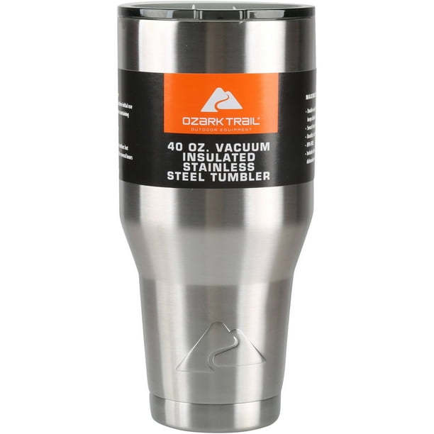 Ozark Trail 40 oz Vacuum Insulated Stainless Steel Tumbler Walmart