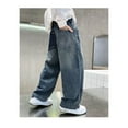 thumbnail image 4 of WRTFVZA Boys Baggy Jeans Black Wide Leg Flap Pockets Comfortable Breathable Y2k Denim Pants 90s Hop Streetwear, 4 of 7