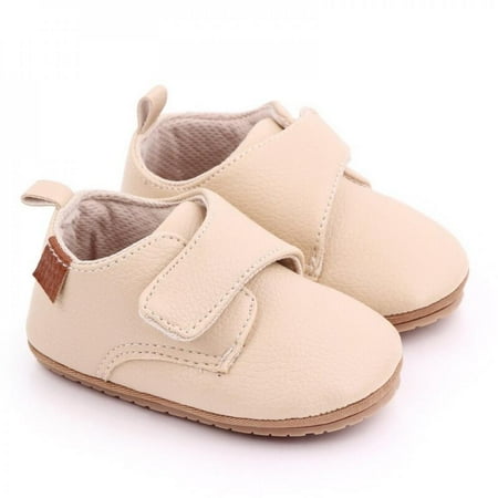 

Promotion!Autumn Baby First Walker Shoes Baby Girl Boy Infant Cute Fashion Solid Shoes Peas Shoes Leather Baby Shoes Soft Bottom Toddler